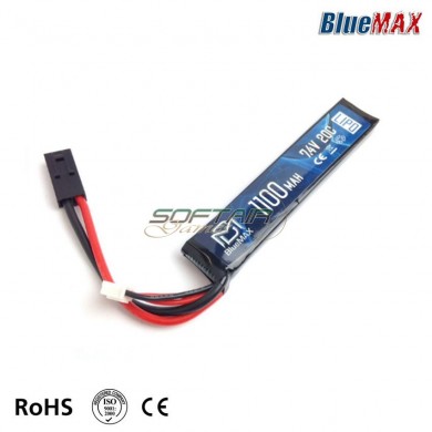 Lipo Battery Mini Tamiya Connector 7.4v X 1100mah 20c Stick Type Bluemax-power® (bmp-7.4x1100-stick)
