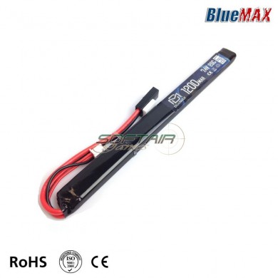 Lipo Battery Mini Tamiya Connector 7.4v X 1200mah 20c Slim Stick Type Bluemax-power® (bmp-7.4x1200-ss)