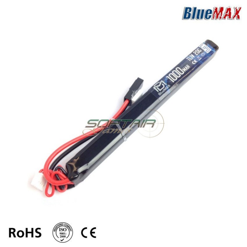 Batteria Lipo Connettore Mini Tamiya 11.1v X 1000mah 20c THIN Stick Type Bluemax-power® (bmp-11.1x1000-ts)