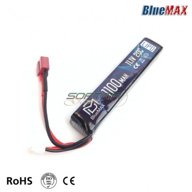 Lipo Battery Deans Connector 11.1v X 1100mah 20c Stick Type Bluemax-power® (bmp-11.1x1100-ds-stk)