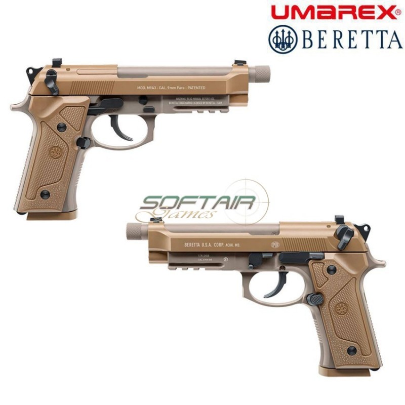 UMAREX PISTOLA BERETTA SOFTAIR M9A3 CO2 FULL METAL FDE – Origin STB