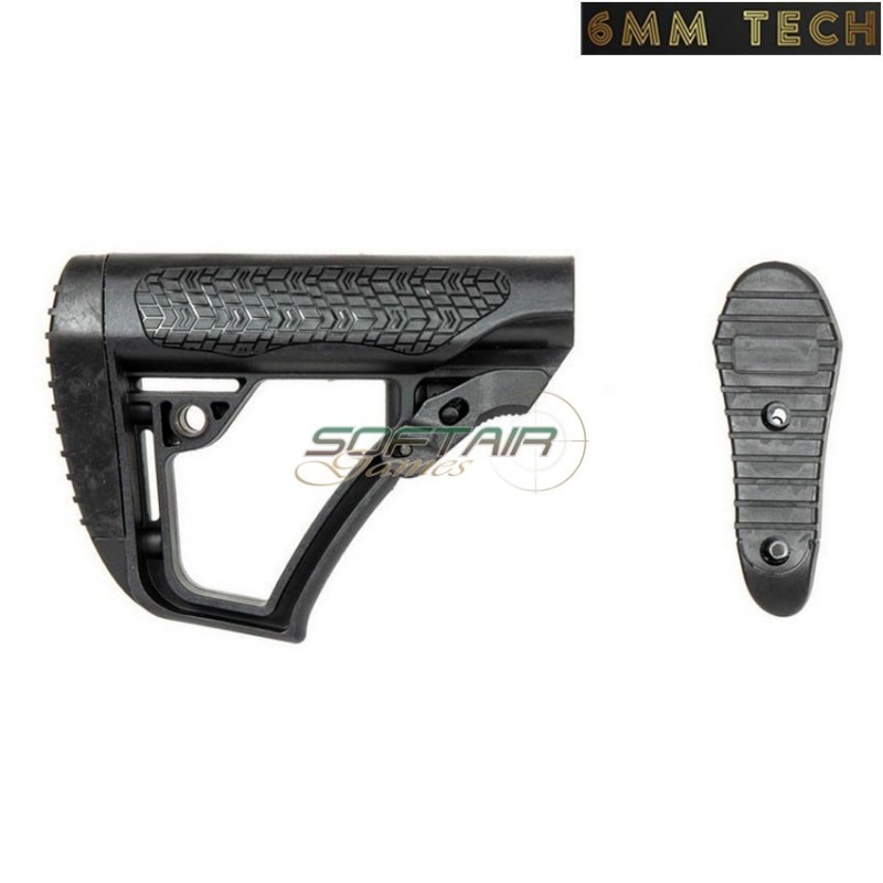 Calcio DD Style NERO per m4/m16 6MM TECH (6mmt-27-bk)
