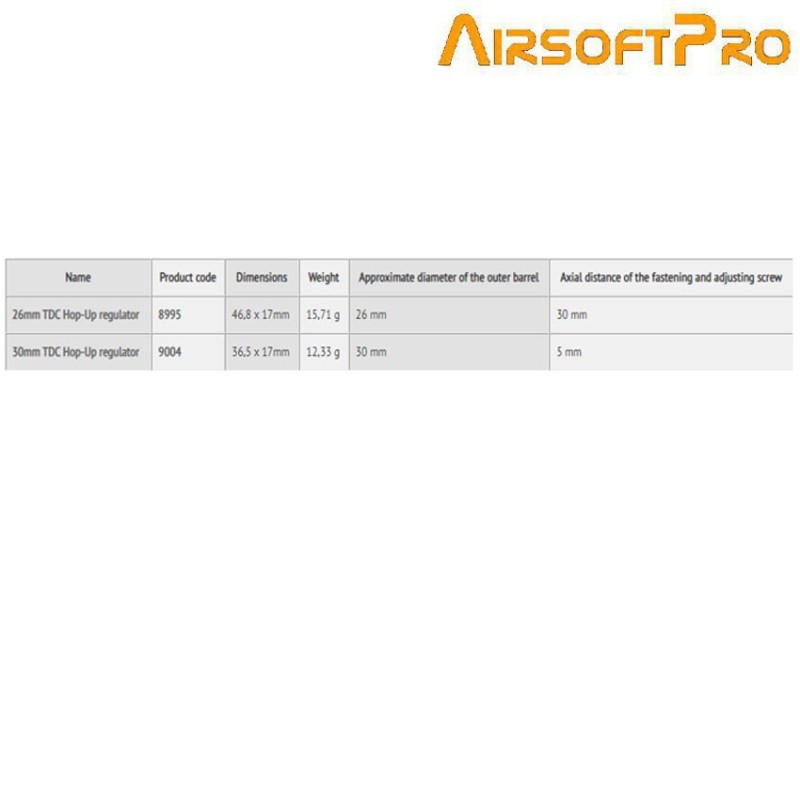 Regolatore hop up TDC Sniper per canne esterne da 26mm airsoftpro® (ap-8995)
