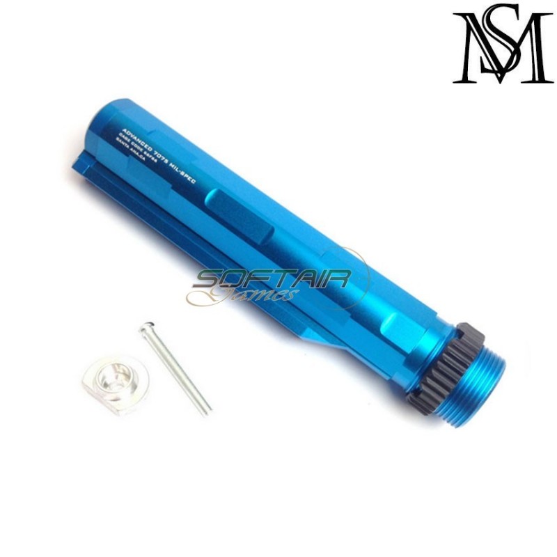 Stock tube strike ind. cnc style m4 aeg BLUE milsim series (ms-140-blue)