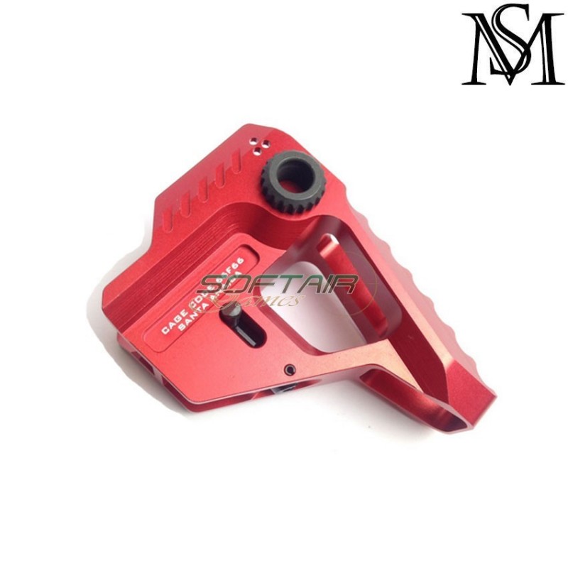 Rear stock part strike ind. cnc style m4 aeg RED milsim series (ms-141-red) Rear stock part strike ind. cnc style m4 aeg RED milsim series (ms-141-red)