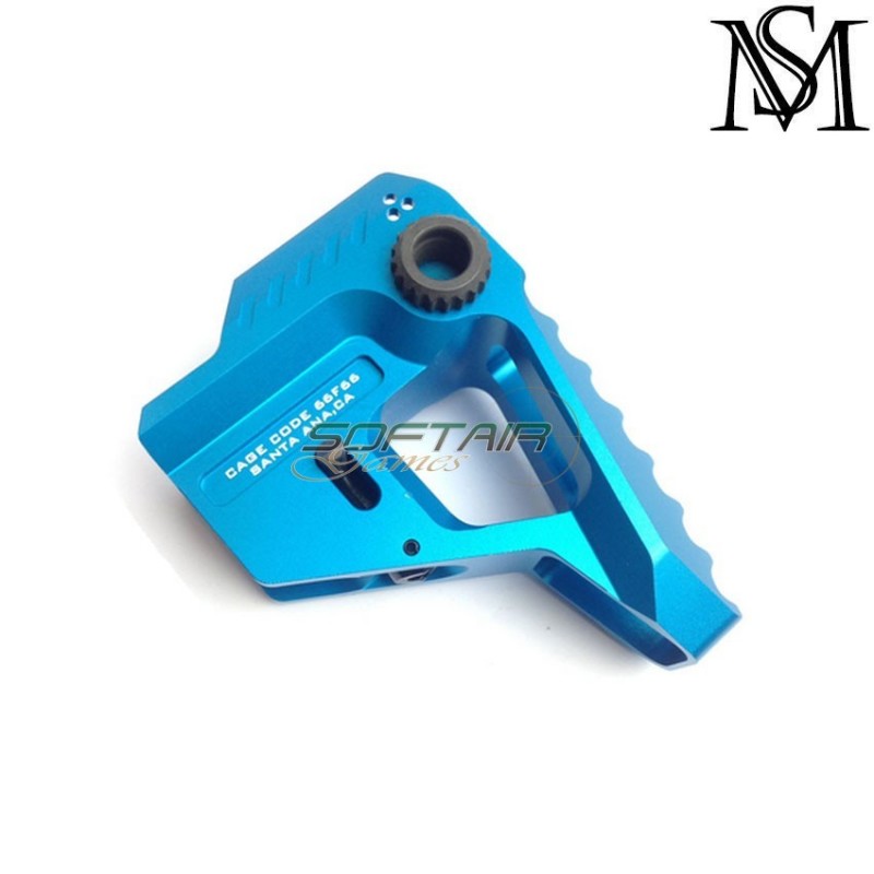 Rear stock part strike ind. cnc style m4 aeg BLUE milsim series (ms-141-blue) Rear stock part strike ind. cnc style m4 aeg BLUE milsim series (ms-141-blue)