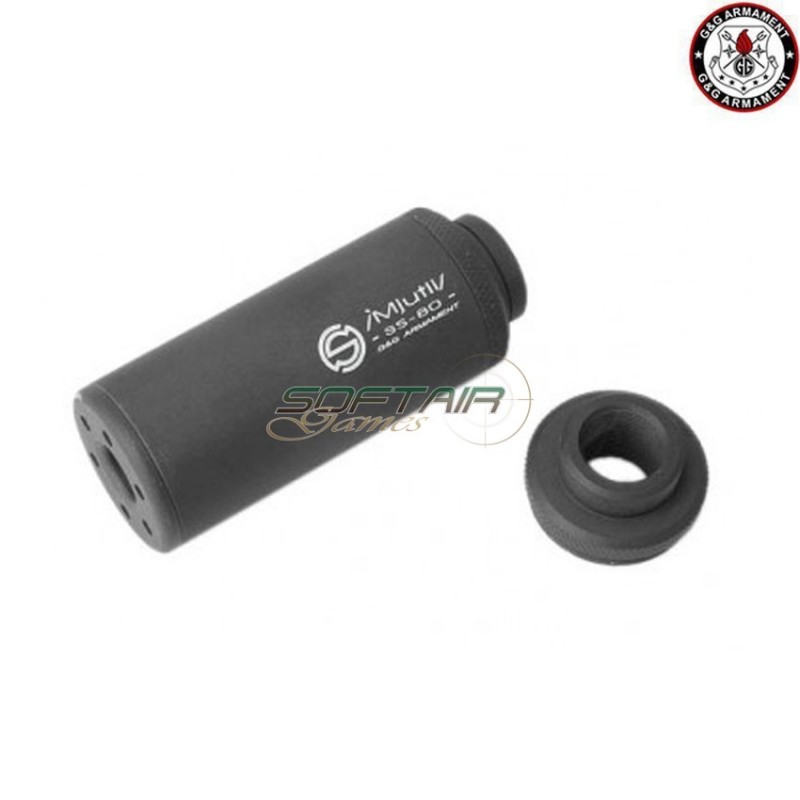 Silenziatore SS-80 NERO 80mm cw/ccw g&g (gg-01016) Silenziatore SS-80 NERO 80mm cw/ccw g&g (gg-01016)