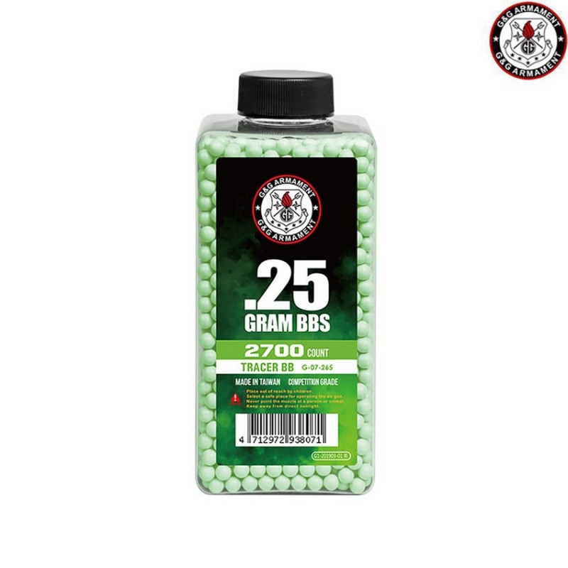 Tracer bb's bottle 0.25gr 2700bb red g&g (gg-07265)