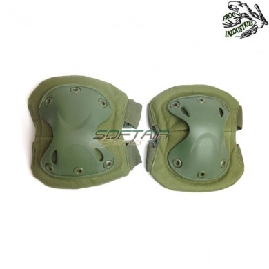 Green elbow pads set frog industries® (fi-0800-od)