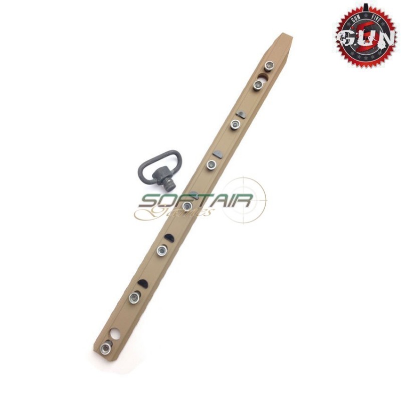Slitta keymod tan urx style con anello qd gun five (gf-0343-tan)