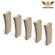 Set 5 hi-caps magazines 370bb tigres dark earth for m4 series amo-tech® (amt-hc-tigres-de-5)