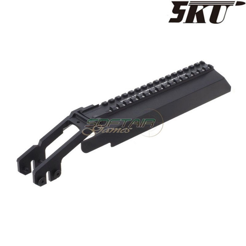 BLACK top cover with rail for aeg ak 5ku (5ku-230)