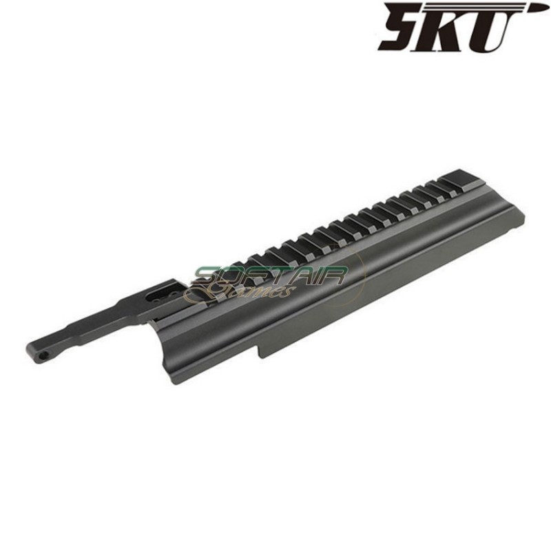 Top cover tws dog leg BLACK with rail for aeg ak 5ku (5ku-210)