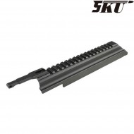 Top cover tws dog leg NERO con slitta per aeg ak 5ku (5ku-210)
