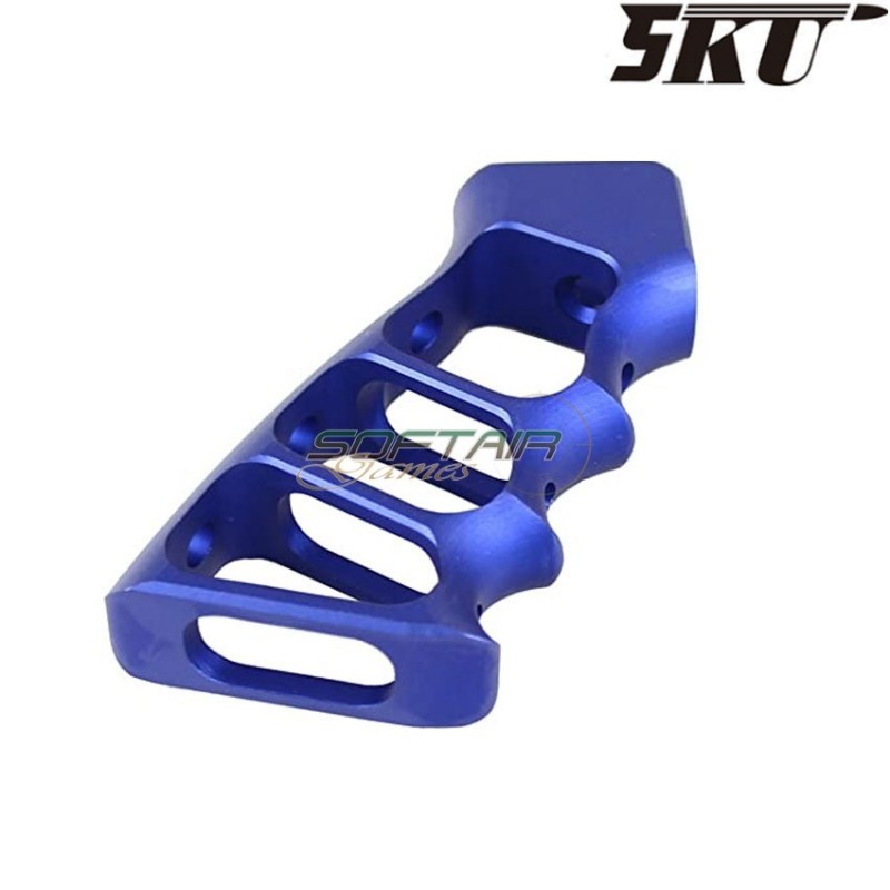 Grip GBB M4 alluminio cnc skeleton type blue 5ku (5ku-gb-155-bu)