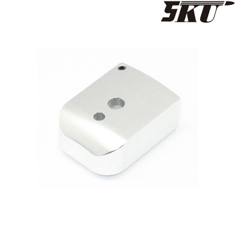 Silver type 3 magazine base for MARUI hi-capa pistol 5ku (5ku-gb-262-s)