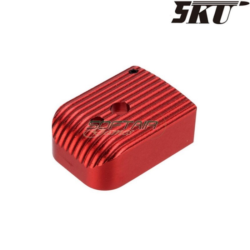 Red type 5 magazine base for MARUI hi-capa pistol 5ku (5ku-gb-264-r)