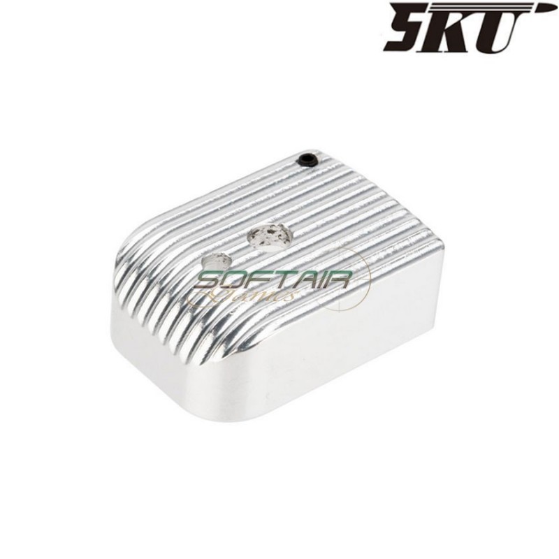 Silver type 5 magazine base for MARUI hi-capa pistol 5ku (5ku-gb-264-s)