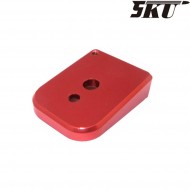 Red type 6 magazine base for MARUI hi-capa pistol 5ku (5ku-gb-265-r)