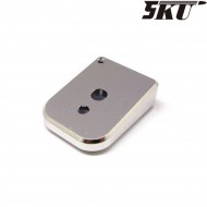 Silver type 6 magazine base for MARUI hi-capa pistol 5ku (5ku-gb-265-s)