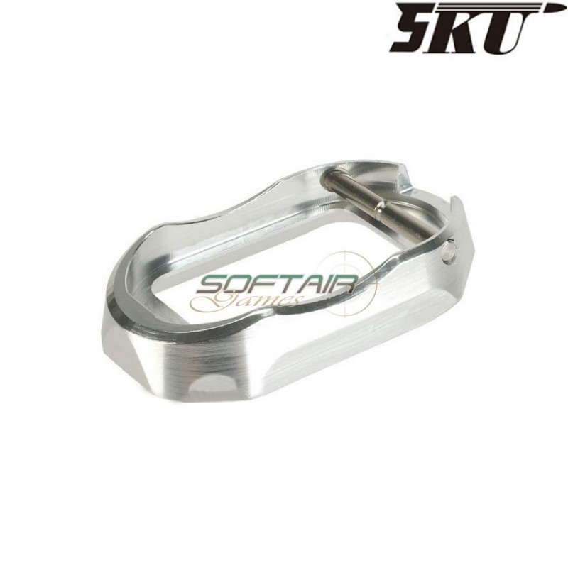 Silver SPY style magwell for MARUI hi-capa pistol 5ku (5ku-gb-284-s)