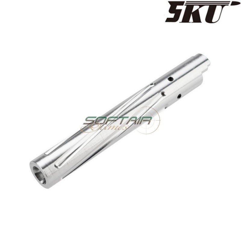 NON-recoil SILVER type 3 outer barrel for MARUI hi-capa 5.1 pistol 5ku (5ku-gb-425-s)