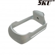 Zev style magwell SILVER for pistol VFC/UMAREX glock 17/18 5ku (5ku-gb-432-s)