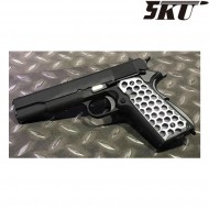 Full size 1911 grips SILVER APOCALYPSE HIVE 5ku (5ku-gb-436-s)