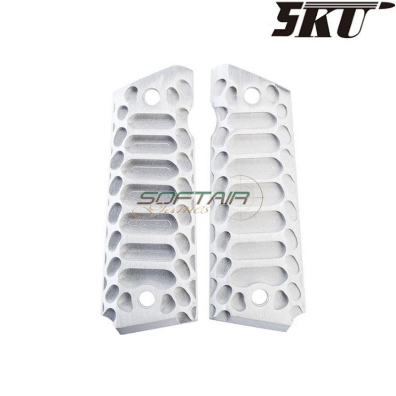 Full size 1911 guancette SILVER COBRA 5ku (5ku-gb-437-s)