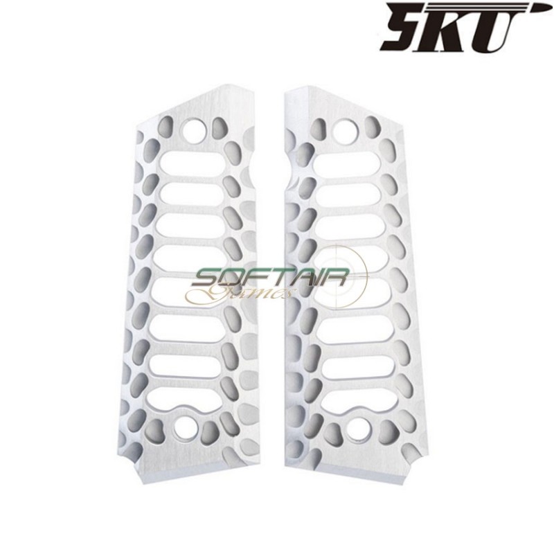 Full size 1911 grips SILVER COBRA Skeleton 5ku (5ku-gb-438-s) Full size 1911 grips SILVER COBRA Skeleton 5ku (5ku-gb-438-s)