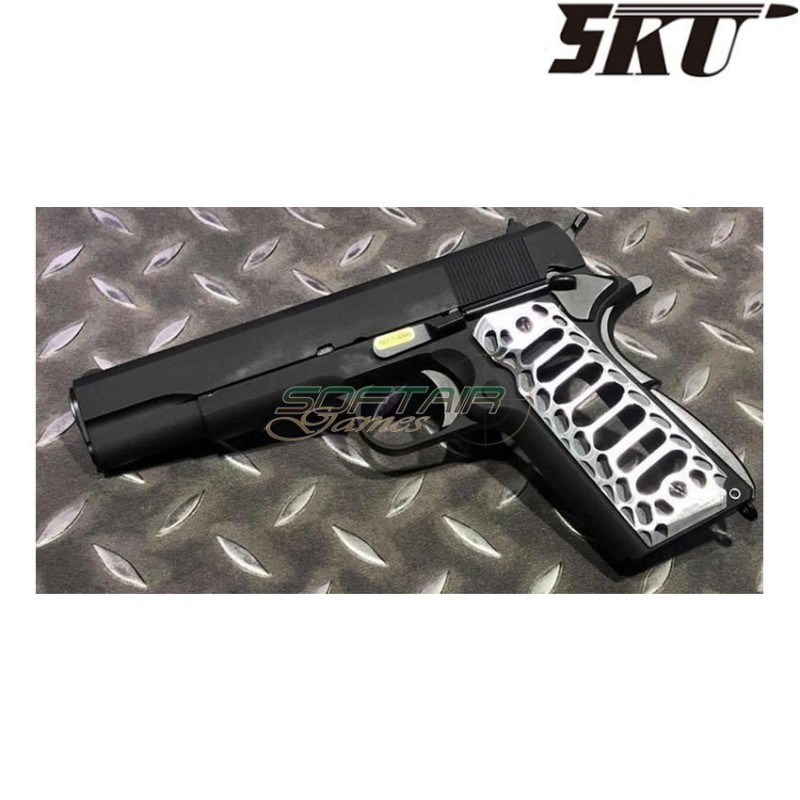 Full size 1911 grips SILVER COBRA Skeleton 5ku (5ku-gb-438-s) Full size 1911 grips SILVER COBRA Skeleton 5ku (5ku-gb-438-s)