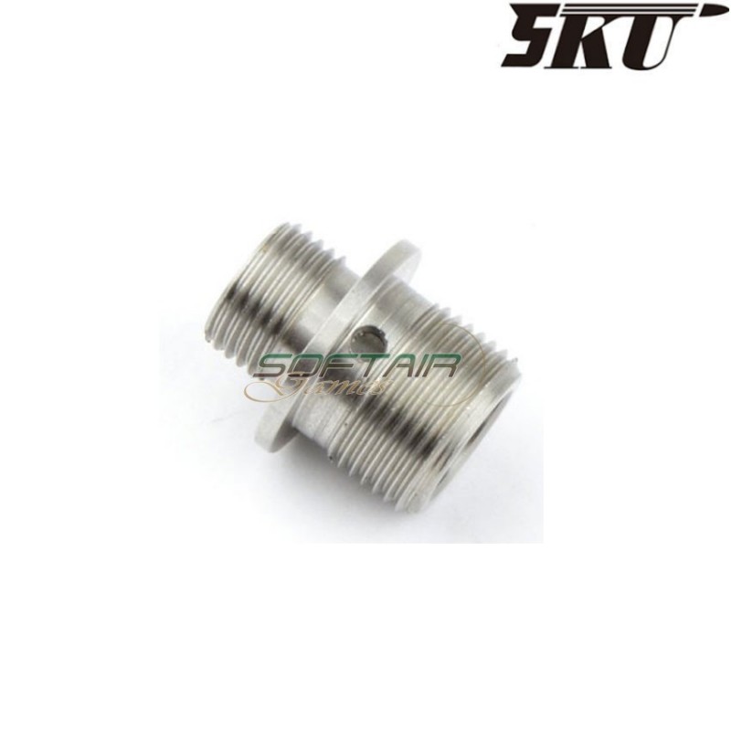 SILVER silencer adapter for WE 11mm CW to 14mm CCW 5ku (5ku-gb-477-s)