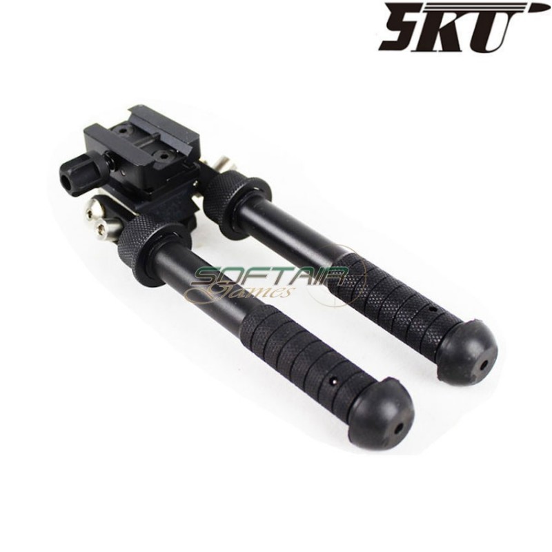 Bipiede ATLAS nero V8 per 20mm weaver 5ku (5ku-145)