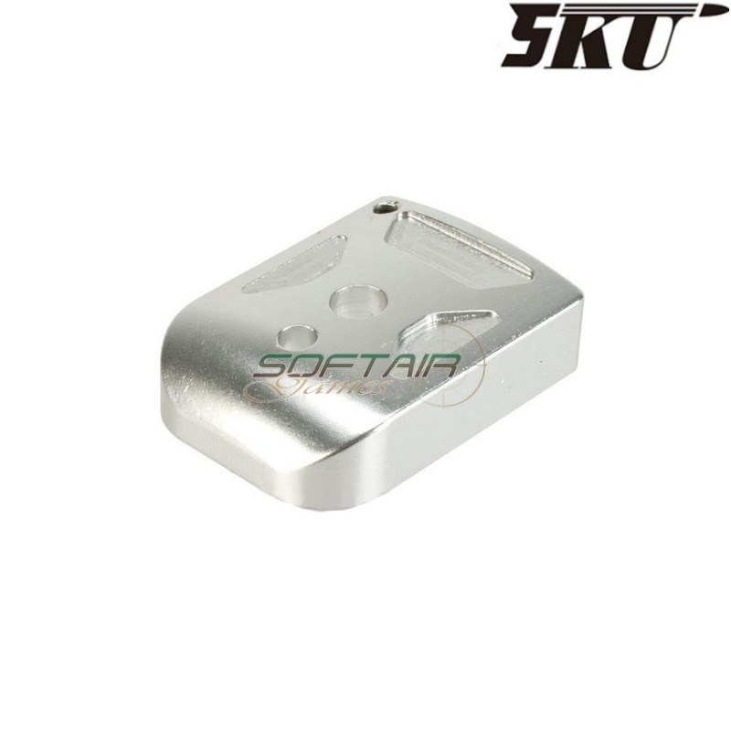 SILVER T-1 magazine base for MARUI hi-capa pistol 5ku (5ku-gb-260-s)