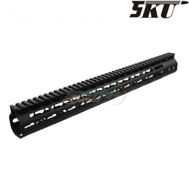 Aluminum nsr 16.7" keymod rail black 5ku (5ku-180-16.7)