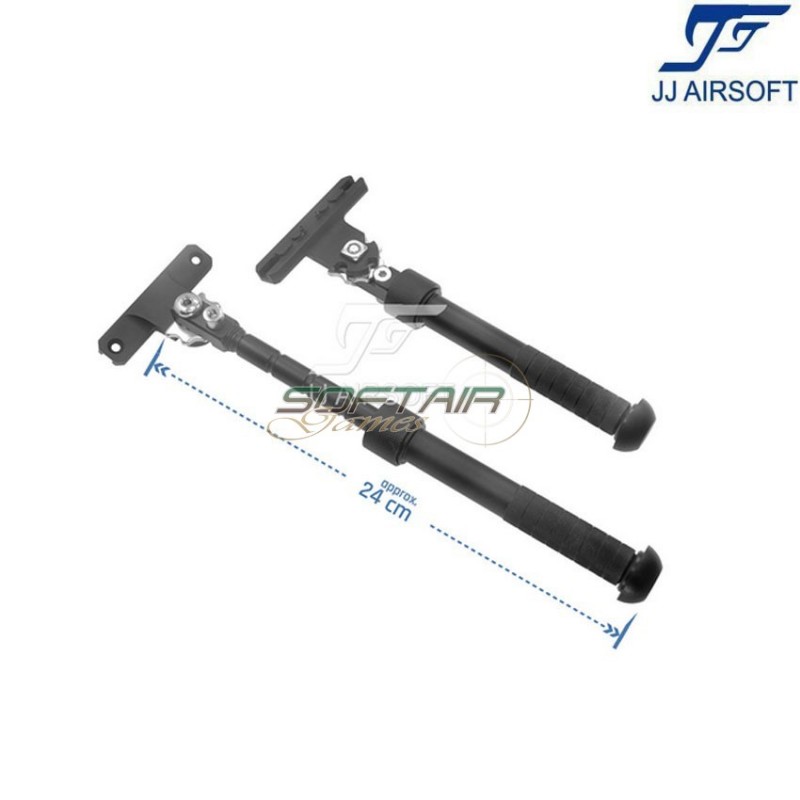 BT10 V8 Atlas Bipod side mount per KeyMod/LC NERO jj airsoft (ja-1120-bk)