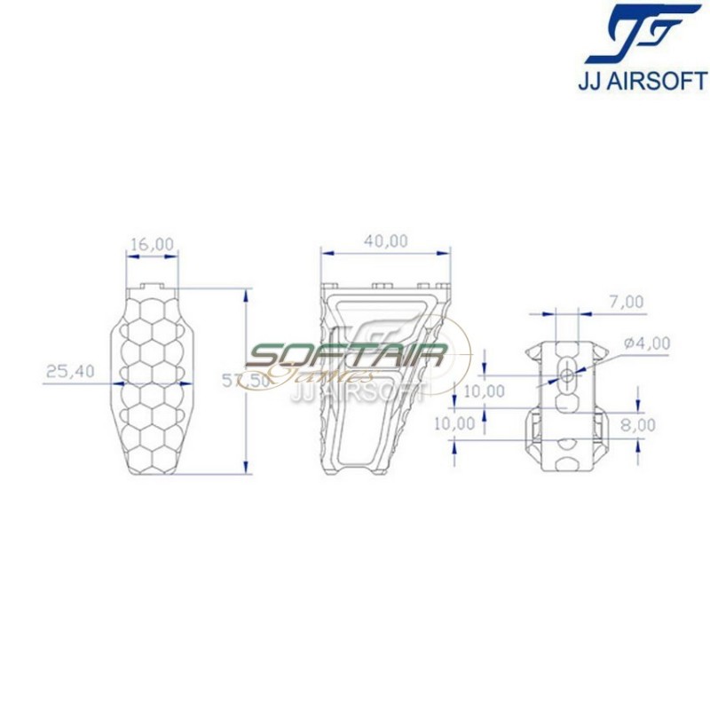 RSAC Foregrip for KeyMod & LC TAN jj airsoft (ja-1301-tan)