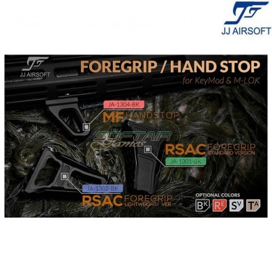 MF hand stop/foregrip for KeyMod & LC SILVER jj airsoft (ja-1304-sv)