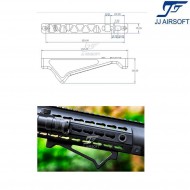 K20 Angled Grip for KeyMod BLACK jj airsoft (ja-1349-bk)