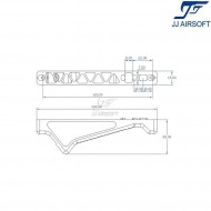 K20 Angled Grip for LC GRIGIO jj airsoft (ja-1363-gr)