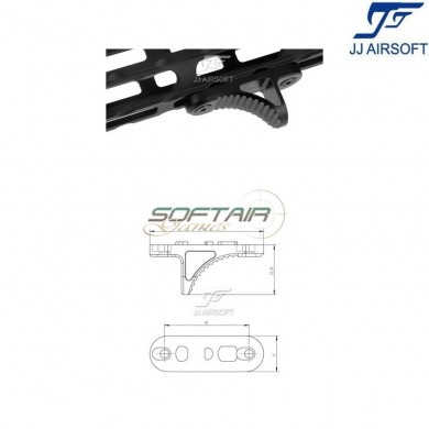 B5 Grip Stop Hand Stop for LC short K SILVER jj airsoft (ja-1366-sv)