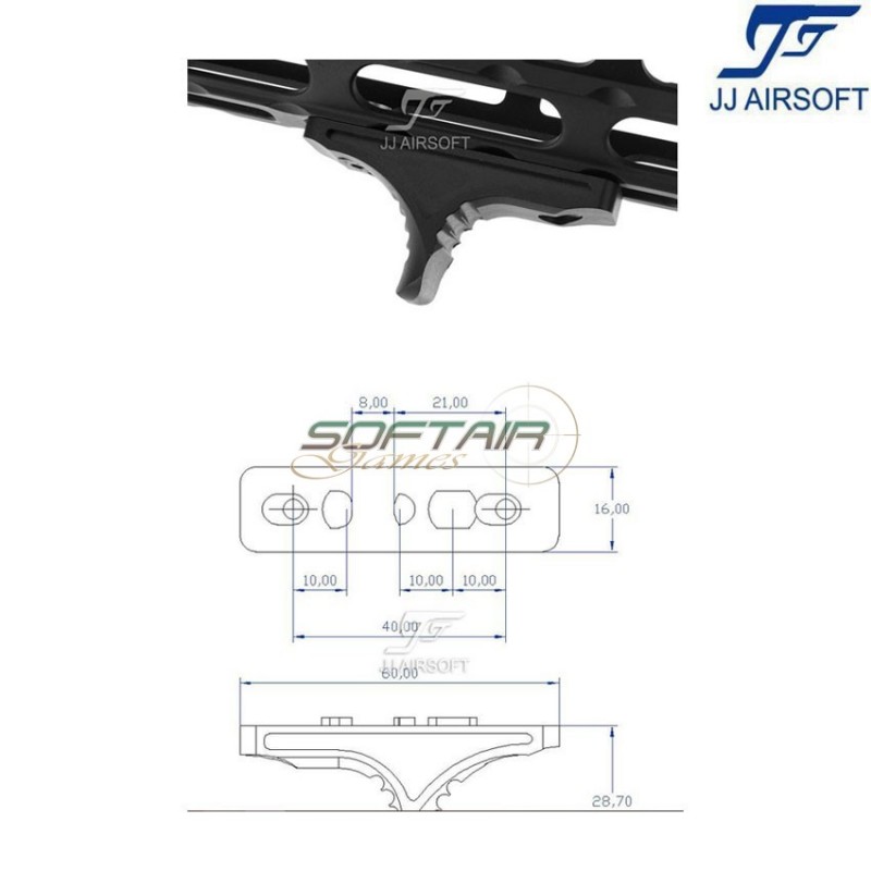 Serrated Scale Stop per LC NERO jj airsoft (ja-1368-bk)