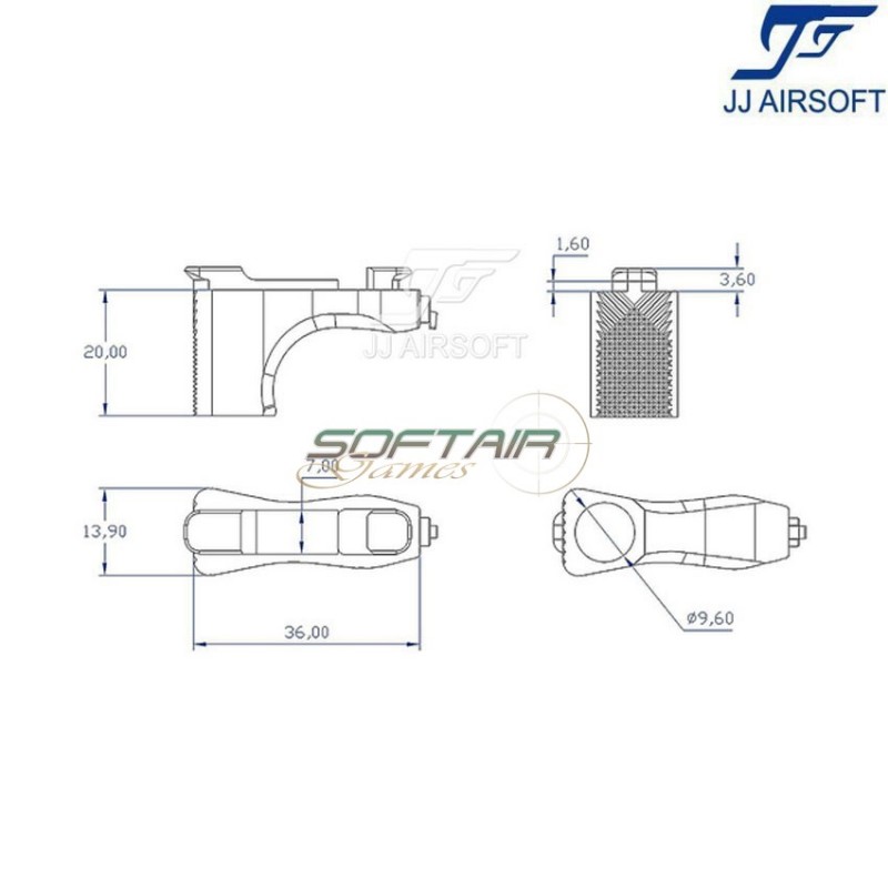 RVL LC QD Handstop/Finger Rest Sling Version ROSSO jj airsoft (ja-1379-re)