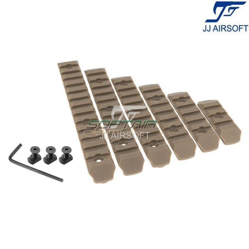 LC Rail Set 6 pieces Pack TAN jj airsoft (ja-2064-tan)