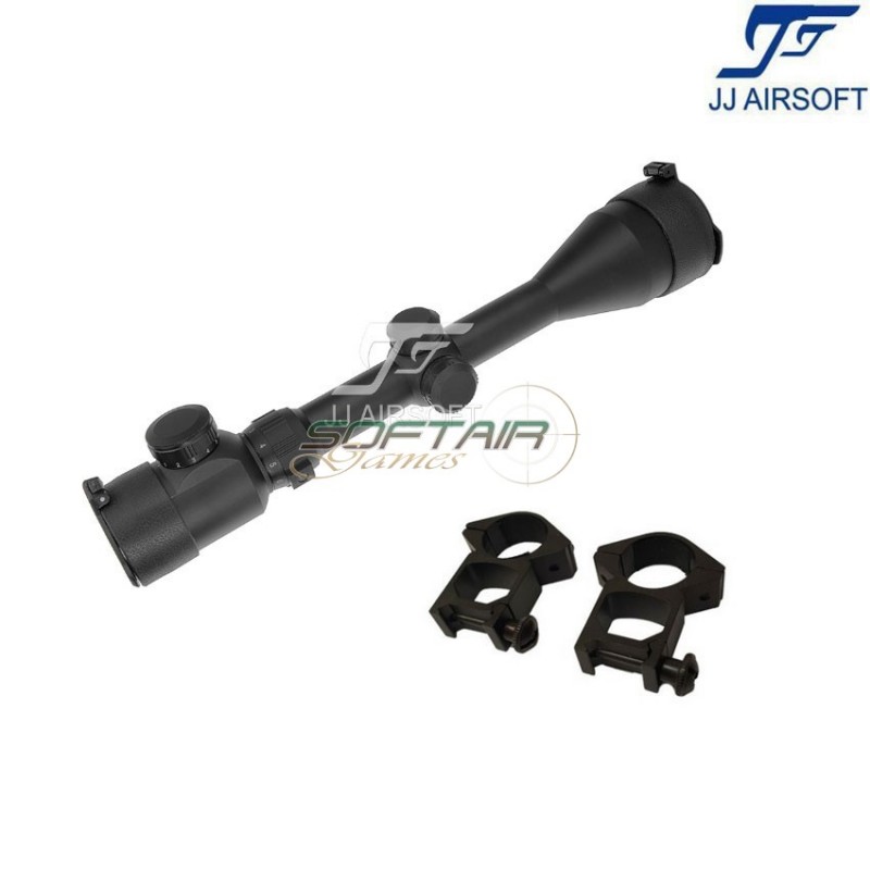 3-9x50E BLACK scope with rings jj airsoft (ja-5370-bk)