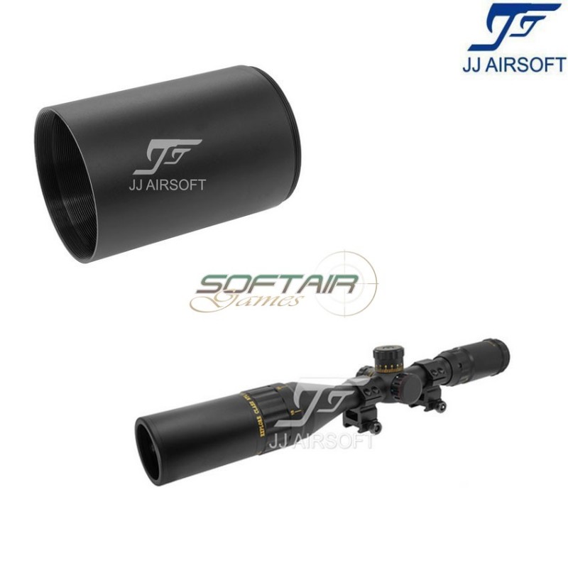 Ottica 4.5-18×44 AOL rosso/verde/blue reticolo NERA con estensione jj airsoft (ja-5379-bk)