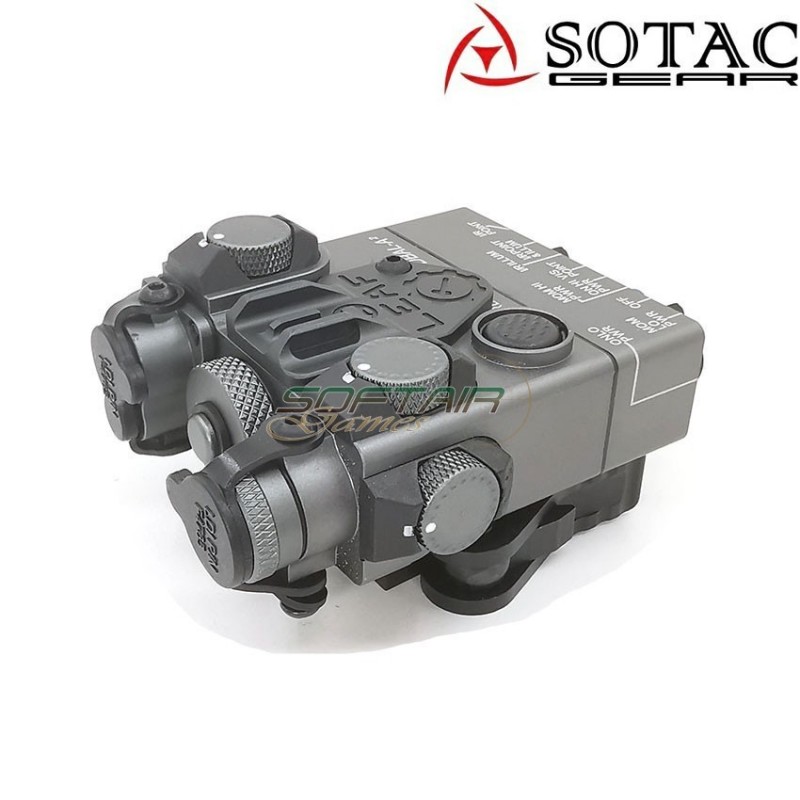 Dbal-a2 peq laser/ir point & illuminator GREY sotac gear (sg-jgq-4-gy-red)
