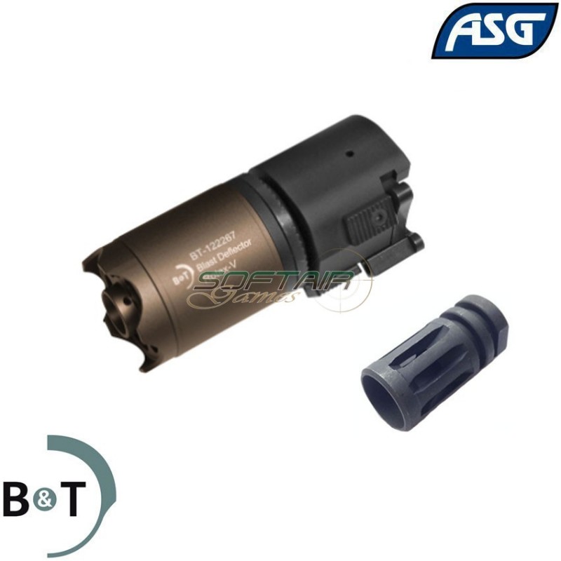 ROTEX-V blast QD silencer 95mm MUD BROWN b&t asg (asg-asg290-fde)