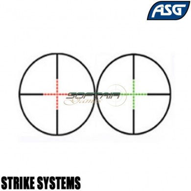 Scope 1-4x24 BLACK short dot sight red/green strike systems asg (asg-strike070)