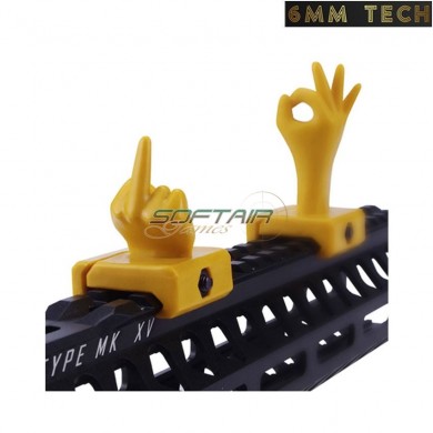 Tacche di mira stupid hands GIALLE type 1 6MM TECH (6mmt-25-1-ye)